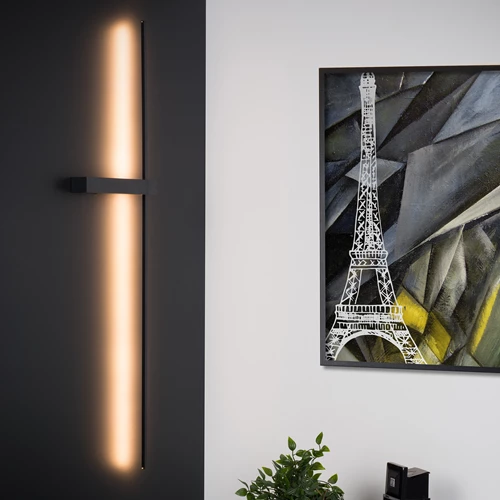 Lucide SEGIN - Wandlamp - LED - 1x10W 2700K - Zwart - sfeer 1